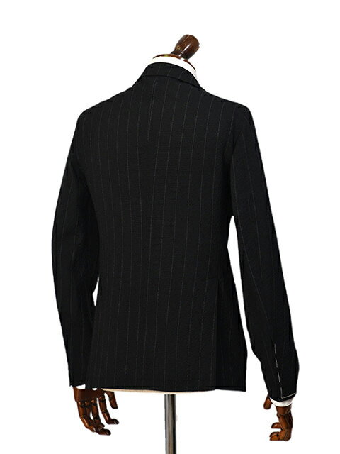 TAGLIATORE【タリアトーレ】シングルスーツ A-DAKAR22K14 120134R N3101 ダカール ヴァージンウールストレッチ シアサッカー ストライプ ブラック