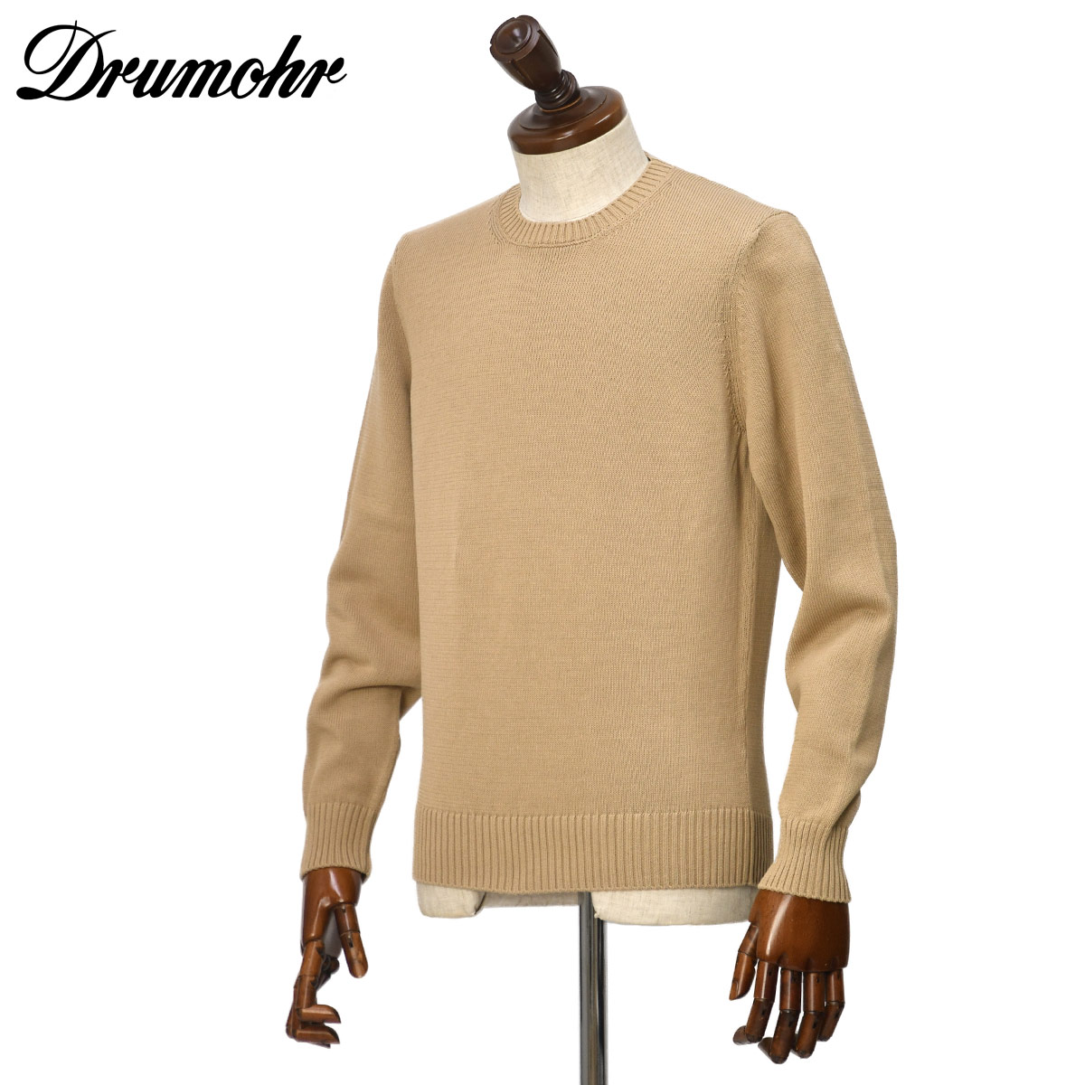【3/18(水)20：00～ ポイント5倍】Drumohr【ドルモア】クルーネックニット D8Z103 D06 541 コットン 8G コルク