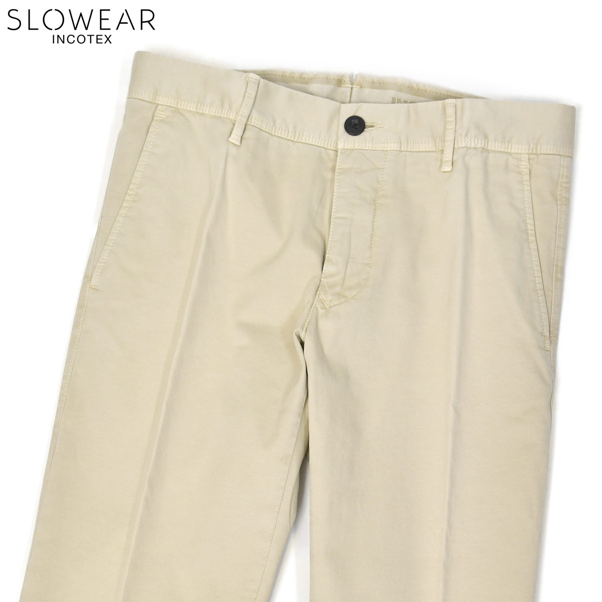 Rakuten - INCOTEX SLACKS【インコテックス スラックス】ノープリーツパンツ 18S100 9664A 411 コットン ストレッチ ガーメントダイ ライトベージュ