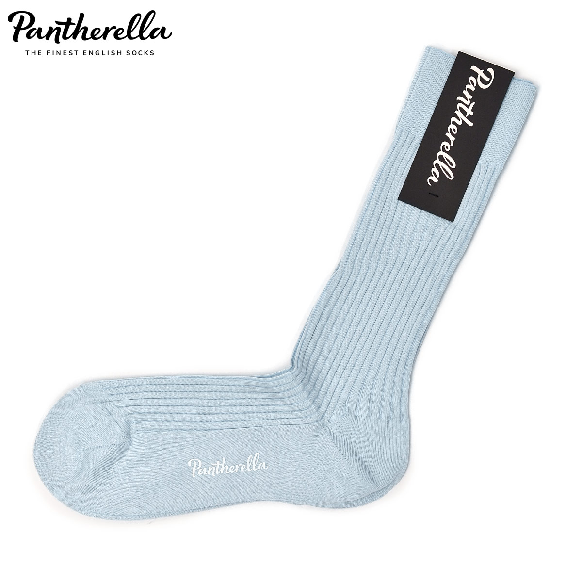 Rakuten - Pantherella【パンセレラ】ソックス 5614 DANVERS コットン ナイロン リブ スカイブルー