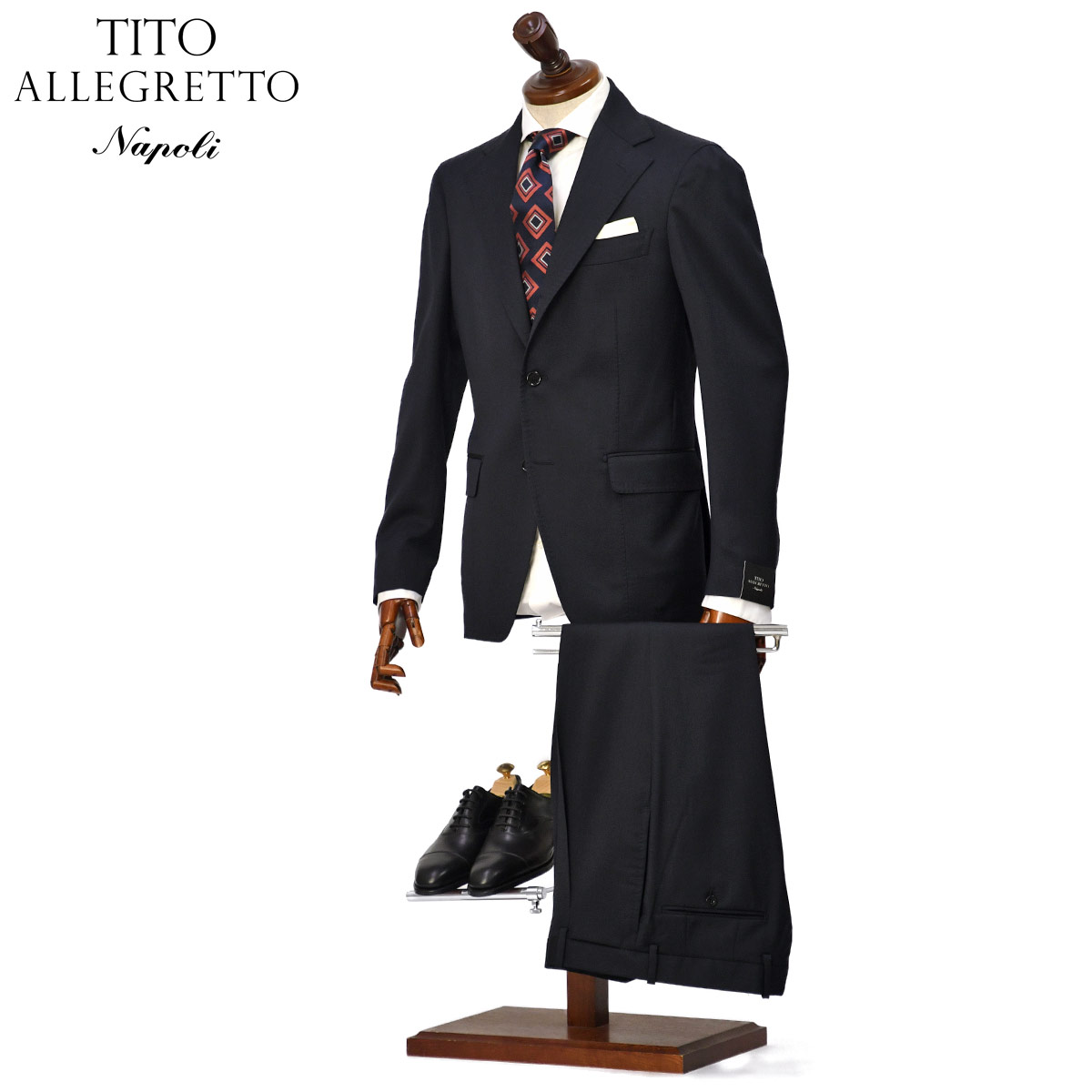 Rakuten - 【6/4(木)20：00〜 最大5,000円オフクーポン】TITO ALLEGRETTO【ティト アレグレット】シングルスーツ 301D TA-11-261-041 311697M ヴァージンウール ネイビー