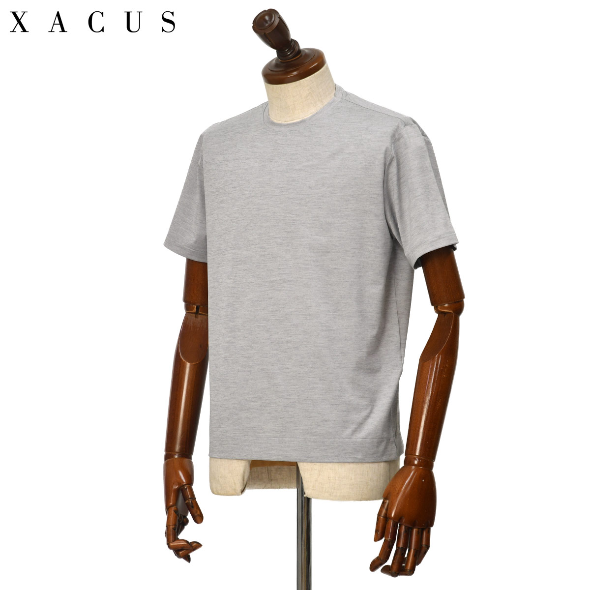 Rakuten - Xacus【ザッカス/ザカス】半袖クルーネックTシャツ ACT119MM F21681 1 ナイロン ポリウレタン ライトグレー