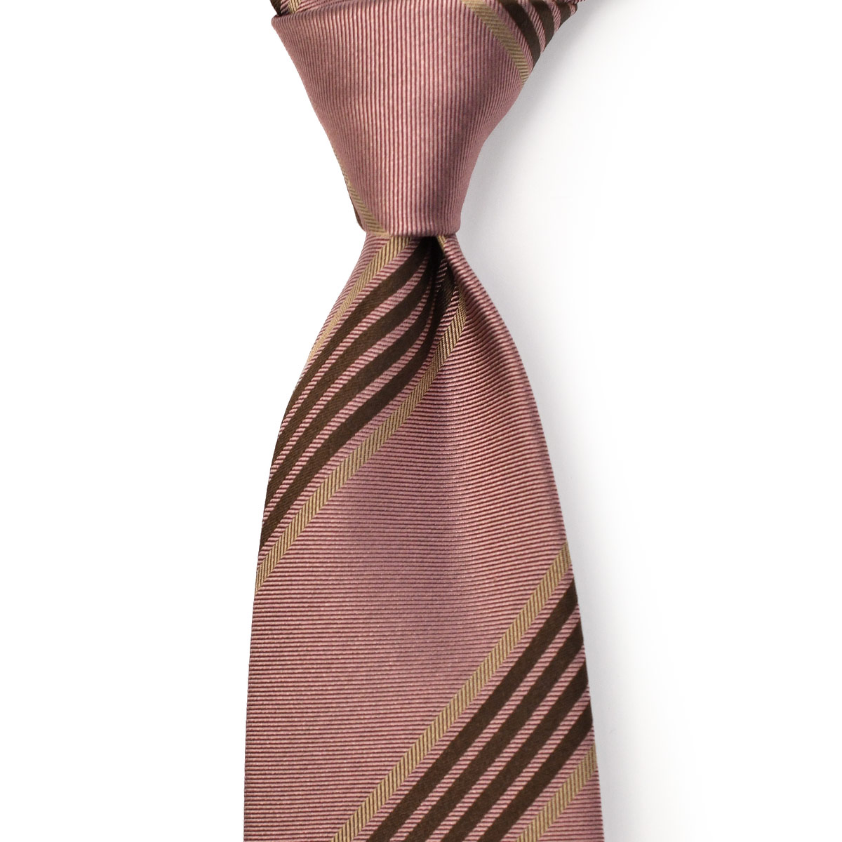 楽天CINQUE　CLASSICOFRANCO BASSI【フランコバッシ】ネクタイ B082-AL 1 シルク ストライプ ピンク ブラウン