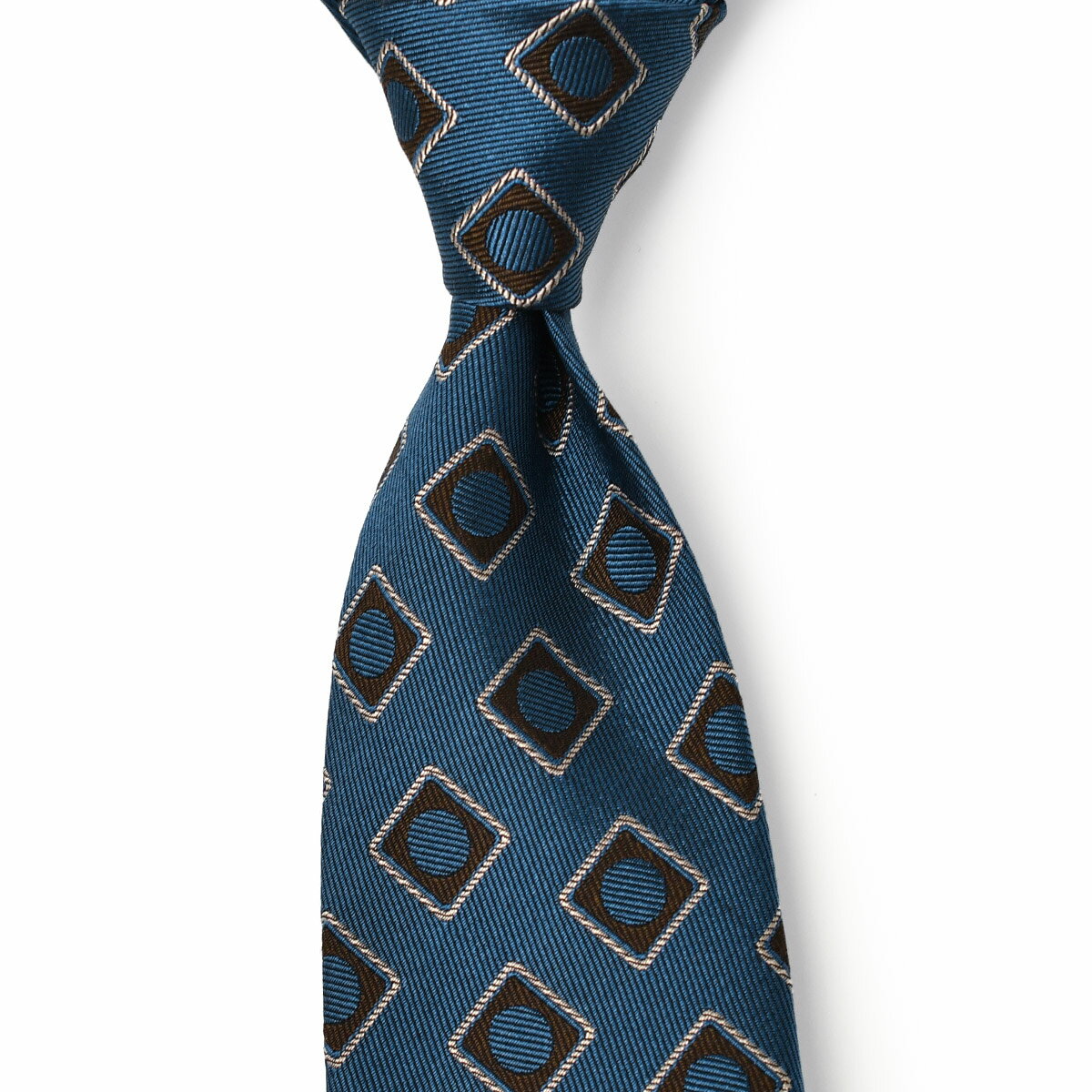 FRANCO BASSI【フランコバッシ】ネクタイ B156-O 7 シルクコットン 小紋 ブルー