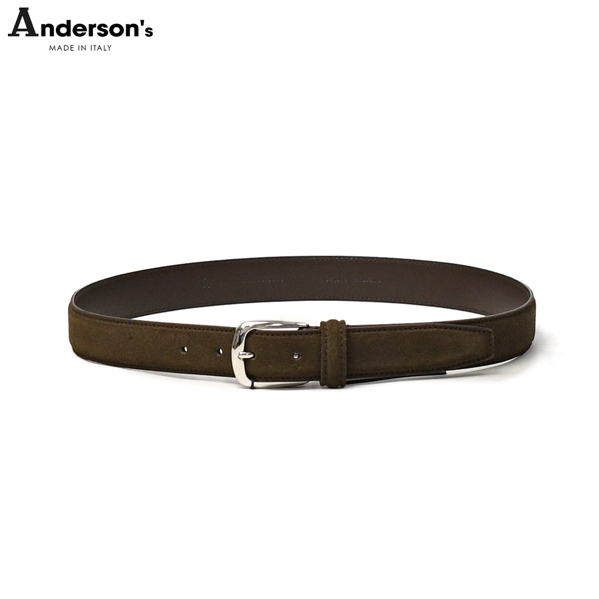 Anderson's【アンダーソンズ】ベルト A/0014 PL11 AF2534 M9 スエードレザー ブラウン