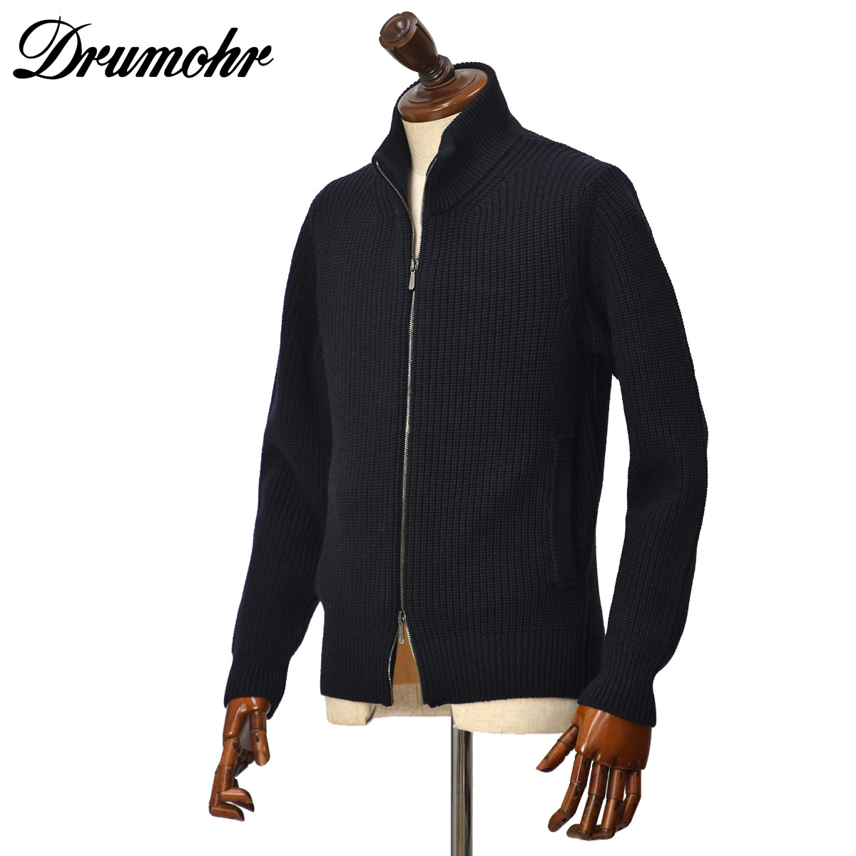 Drumohr スタンドカラーフルジップニット D5M202PNL D019…