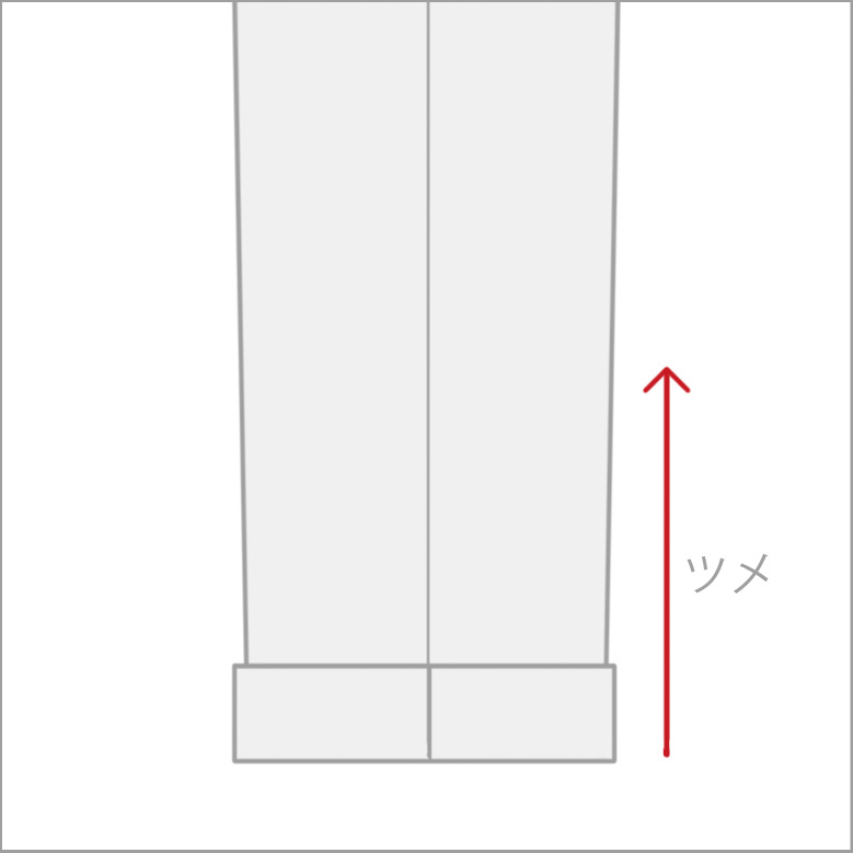 【セール商品お修理】パンツ裾上げ ダブル仕上げ
