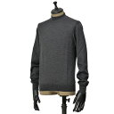 GRAN SASSO【グランサッソ】モックネックニット 55108 14290 098 ウール 12G ダークグレー(4)