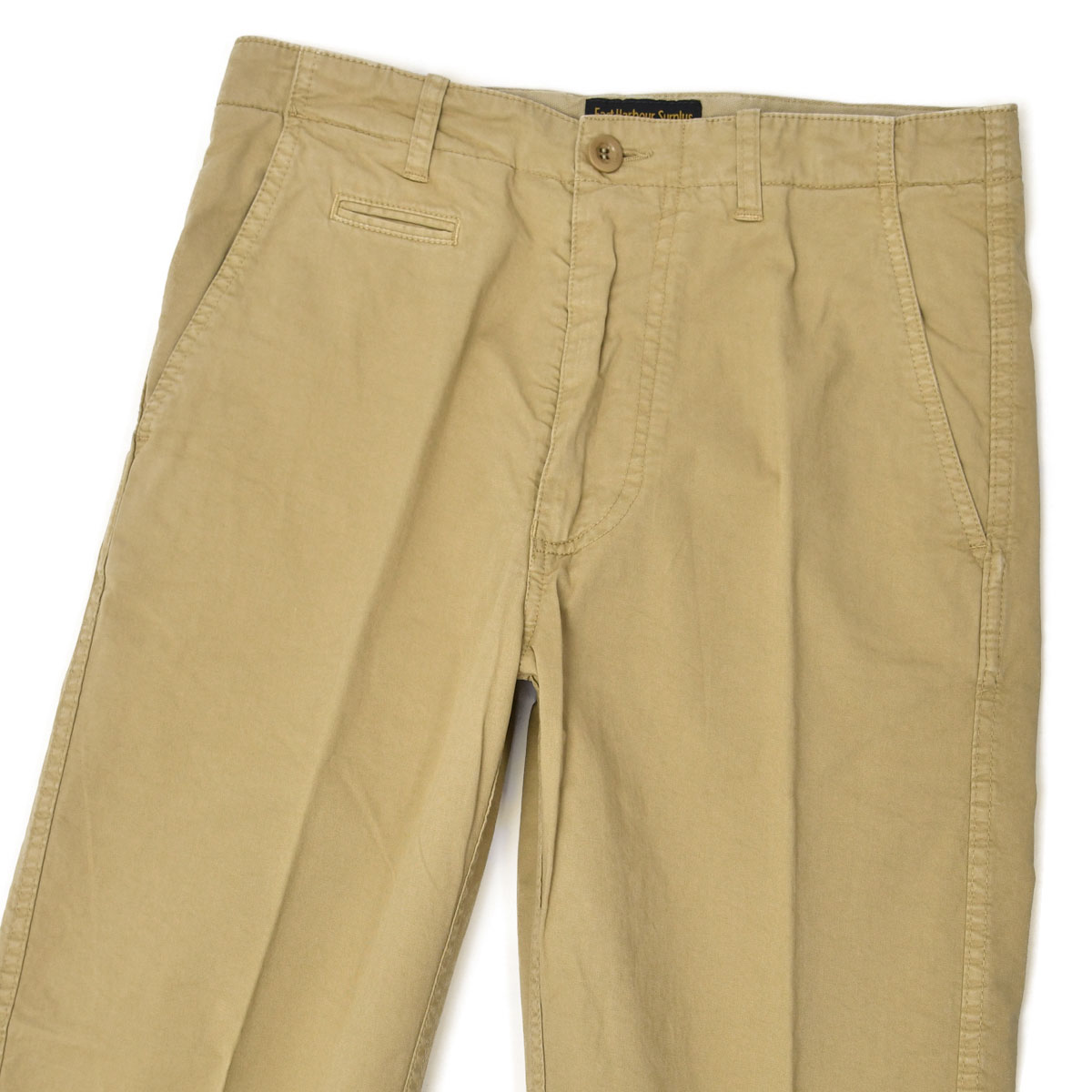 【50%OFF】【size44,48】East Harbour Surplus【イースト ハーバー サープラス】チノパンツ AXEL 73 BEIGE コットン ポリウレタン ベージュ