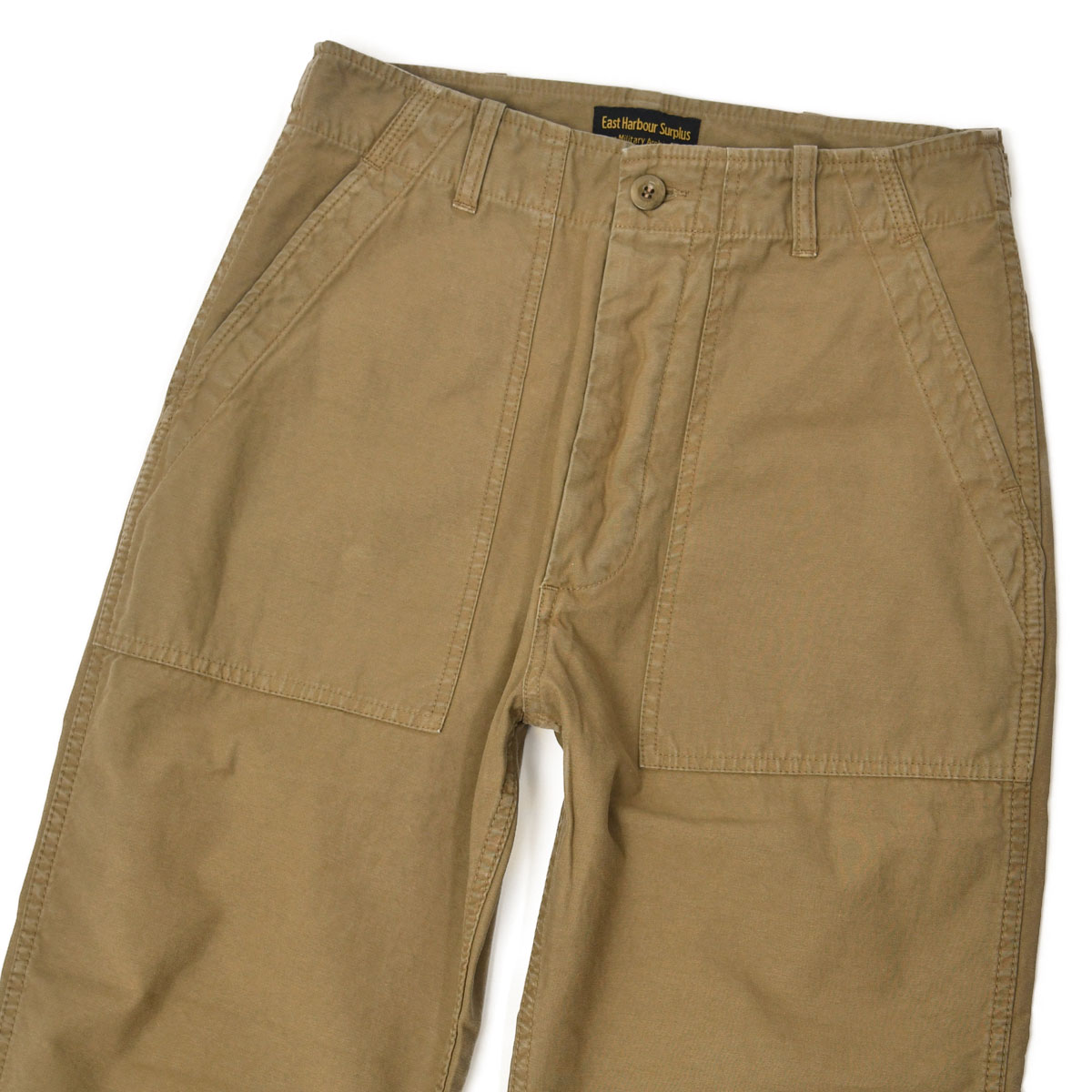 【50%OFF】【size42,44】East Harbour Surplus【イースト ハーバー サープラス】ベイカーパンツ TEXAS 92 GREEN コットン カーキ