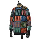 MONTECHIARO【モンテキアーロ】クルーネック3Dニット 30068410L 992 ウール アクリル マルチ