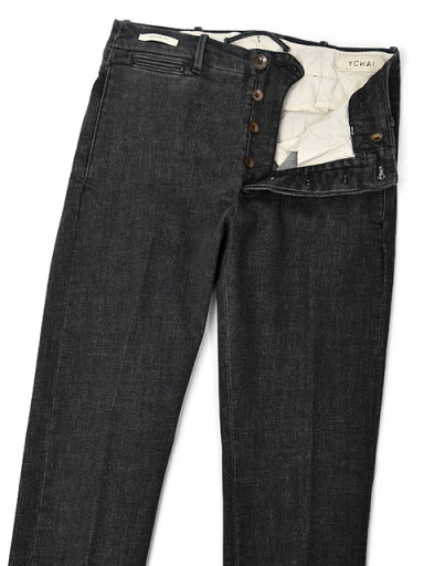 YCHAI【イカイ】デニムスラックス ROBUSTO 2DS0017BJ 999 コットン ポリウレタン ウォッシュ ブラック