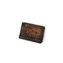 ANTONIO PIO MELE【アントニオピオメーレ】TRIESTE 名刺入れ カードケース ALLIGATOR アリゲーター BROWN ミディアムブラウン