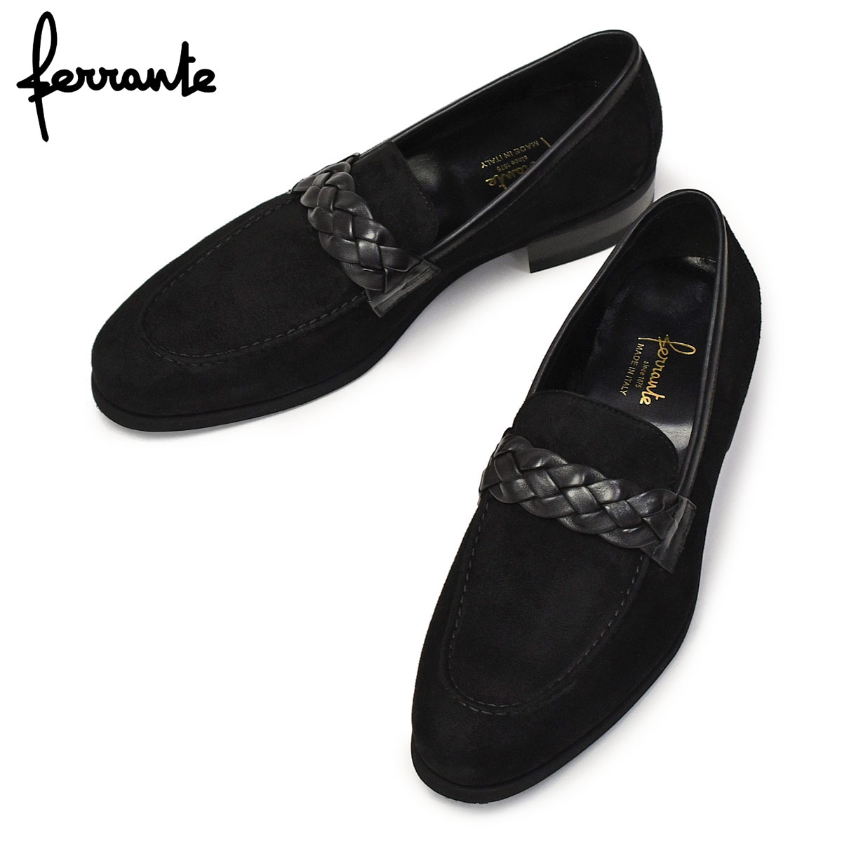 Ferrante�ڥե����ơ� ����150��ǯ���� ����ȥ���㡼�ȥ��ɥ�����ե��� CAPRI ETON CAMOSCIO NERO 010 �������� ������...