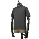 GRAN SASSO【グランサッソ】モックネックニット 58109 18120 095 コットン 12G ダークグレー
