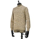 Settefili Cashmere【セッテフィーリ カシミア】クルーネックニット RAMAN6H MN3 リネン コットン メランジ ブラウン ベージュ