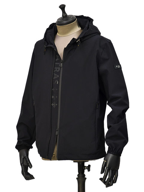 TATRAS【タトラス】ジップアップパーカー AUDEE ナイロン ストレッチ ブラック