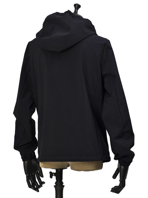 TATRAS【タトラス】ジップアップパーカー AUDEE ナイロン ストレッチ ブラック