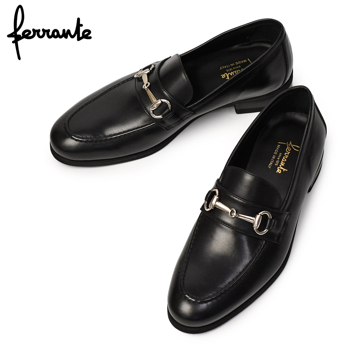 乐天商城 - Ferrante【フェランテ】ビットローファー SELE ETON VITELLO NERO 010 カーフ ブラック