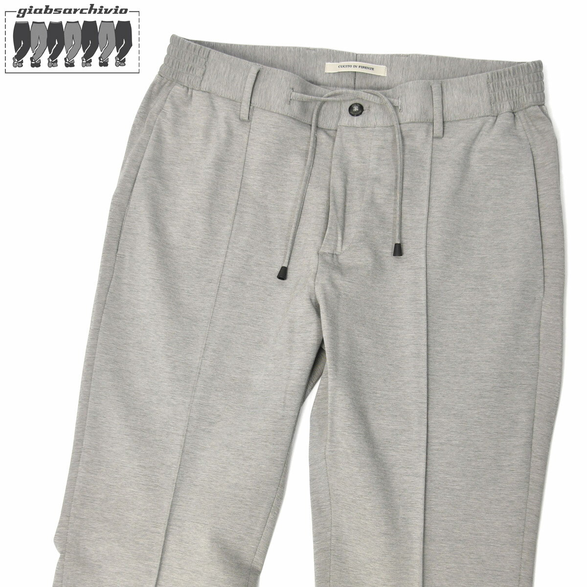 Jersey Pants - giab's ARCHIVIO【ジャブス アルキヴィオ】リラックスパンツ MASACCIO M1 A3573 40 ニューウォッシャブルジャージー コットン ライトグレー