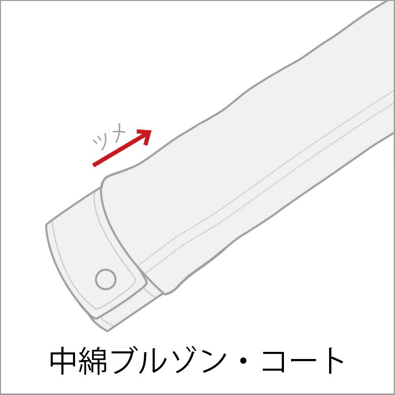 中綿ブルゾン カフス 袖丈ツメ