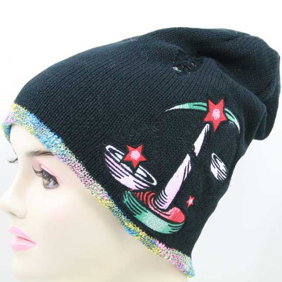 FOUR FORTY ONE(4.41) Rhinestone Knit Cap LIbra Black フォー フォーティーワン(4.41) ニット キャップ ラインストーンキャップ リブラ(天秤座) ブラック【あす楽対応_近畿】【あす楽対応_中国】【あす楽対応_四国】【あす楽対応_九州】