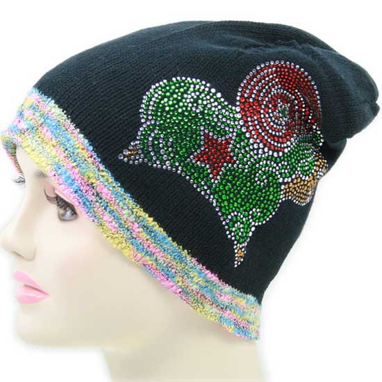 FOUR FORTY ONE(4.41) Rhinestone Knit Cap Aries Black フォー フォーティーワン(4.41) ラインストーン ニット キャップ アリエス(牡羊座) ブラック【あす楽対応_近畿】【あす楽対応_中国】【あす楽対応_四国】【あす楽対応_九州】