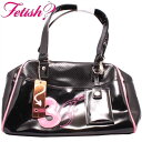 フェティッシュ レディース バッグ ミニボストン ブラック/ピンクFETISH Ladies' bag Mini Boston Black/Pink(4)