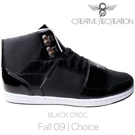 【訳あり】 【SALE】クリエイティブレクリエーション セサリオ チョイス ブラック クロコCreative Recreation CR8 CR439 CESARIO Choice Black Croco