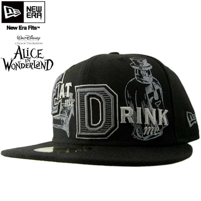 アリス イン ワンダーランド × ニューエラ キャップ マルチロゴ イート ミー ドリンク ミー ブラック Alice in Wonderland × New Era EatmeDrinkme Black 【あす楽対応_近畿】【あす楽対応_中国】【あす楽対応_四国】【あす楽対応_九州】