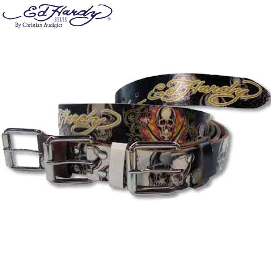 【SALE】エドハーディー ベルトファミング スカル ブラック, ホワイトEd Hardy Belt EH1203 Famming Skull Black, White【あす楽対応_近畿】【あす楽対応_中国】【あす楽対応_四国】【あす楽対応_九州】