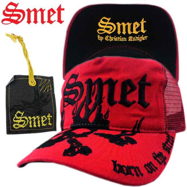 【SALE】スメット ハット(キャップ) ベーシック スカル フレーム レッド SMET Hat (Cap) Basic SKULL FLAME Red