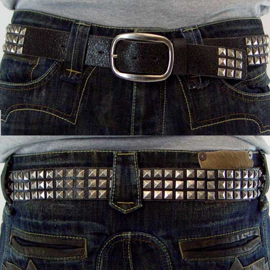 ネット通販 C.I.O.楽天市場店の【SALE】アンティークデニム ピラミッドスポッス ヴィンテージ ベルトANTIK DENIM PyramidSpots Vintage Belt｜アングル3