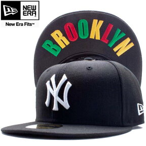 ニューエラ 5950キャップ アンダーバイザー ニューヨークヤンキース ブルックリン ブラック ホワイト ラスタNew Era 59FIFTY Cap Under Visor New York Yankees Brooklyn