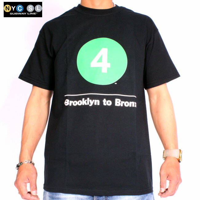 ニューヨークサブウェイライン S/S Tシャツブルックリン トゥ ブロンクス 4 ブラックNew York Subway Line S/S T Shirt Brooklyn to Bronx 4 Black【あす楽対応_近畿】【あす楽対応_中国】【あす楽対応_四国】【あす楽対応_九州】