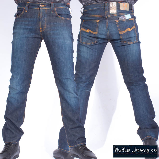 ヌーディージーンズ アベレージジョー オーガニックストライキーエコウォッシュNudie Jeans  ...