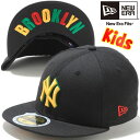 ニューエラ 5950キッズキャップ ニューヨークヤンキース ブラック マニラ ラスタ New Era 59Fifty Kids Cap New York Yankees Black Manila Rasta