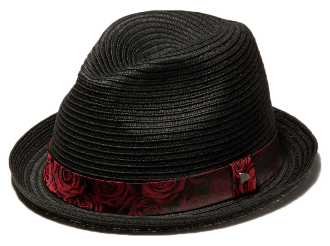 C[P[oCj[G nbg U tFh[ y[p[[v [Yoh ubN bhEK by New Era Hat The Fedora Paper Rope Rose band Black Red