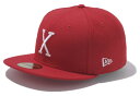 ニューエラ 5950キャップ エックスロゴ スカーレット スノーホワイト New Era 59FIFTY Cap X Logo Scarlet Snow White(4)