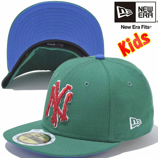 ニューエラ 5950キッズキャップ アンダーバイザー ニューヨークヤンキース ケリー ブルー スノーホワイト New Era 59Fifty Kids Cap Under Visor New York Yankees Kelly Blue White