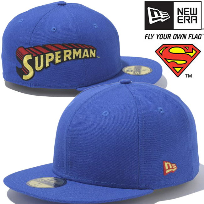 スーパーマン×ニューエラ 5950キャップ サイドロゴ マルチ ブライトロイヤル ブラック ラディアントレッド SUPERMAN×New Era 59FIFTY Cap Side Logo Multi Bright Royal Black Red