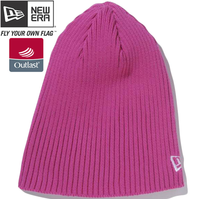 AEgXg~j[G R{ jbgX jbgLbv ur[j[ uAg[Y zCg Outlast~New Era Knit Cap Rib Beanie Brilliant Rose White