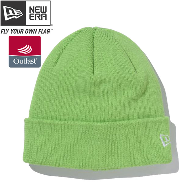 アウトラスト×ニューエラ コラボ ニット帽 ニットキャップ カフニット ブリリアントグリーン ホワイト Outlast×New Era Knit Cap Cuff Knit Brilliant Green White