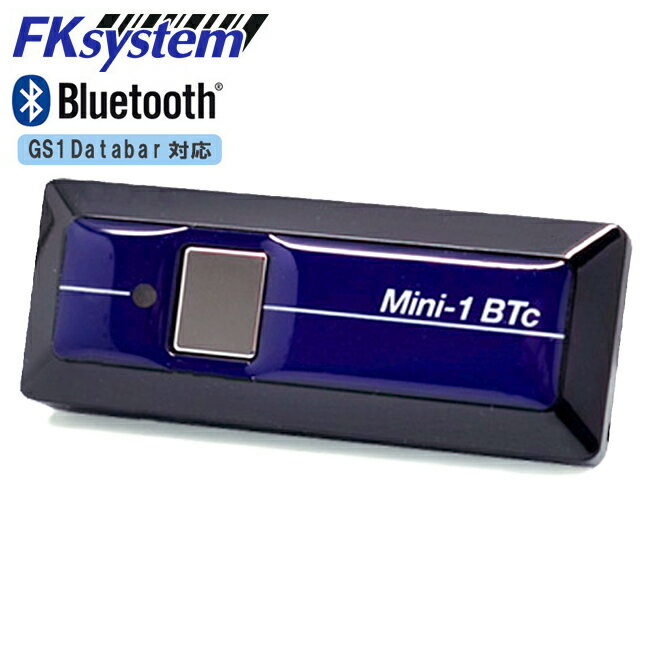 エフケイシステム モバイル ワイヤレス バーコードリーダー Mini-1BTc V2.0B ブルートゥース接続 Bluetooth接続 ブラック FKsystem System Mobile Wireless Barcode Reader Bluetooth Connection Black