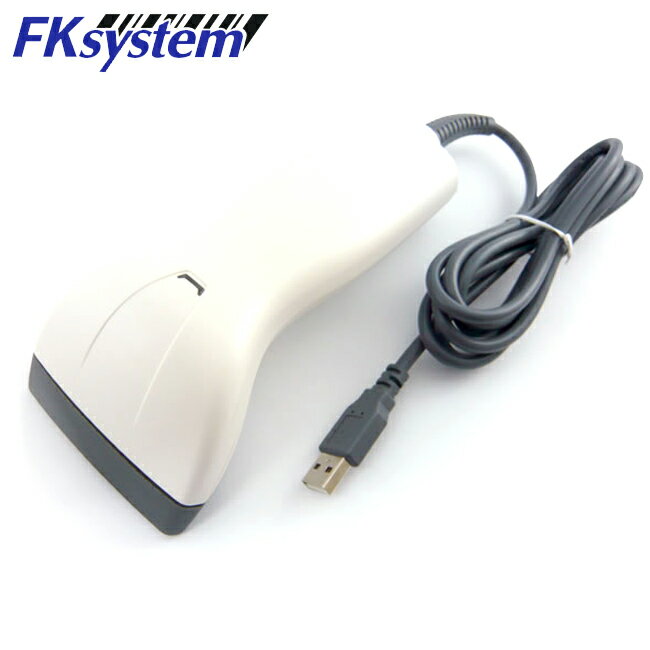 エフケイシステム CCDバーコードリーダー USB接続 ホワイト FKsystem System Ccd Barcode Reader Usb Connection White