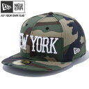 ニューエラ 5950キャップ ホワイトロゴ ニューヨーク ウッドランドカモ スノーホワイト New Era 59FIFTY Cap White Logo New...