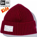 ニューエラ ニット帽 キッズニットキャップ ミリタリーニット パッチ レッド レッド New Era Knit Cap Military Knit Patch Red Red