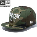 ニューエラ 5950キャップ ホワイトロゴ ニューヨークシティ ウッドランドカモ スノーホワイト New Era 59FIFTY Cap White Logo ...
