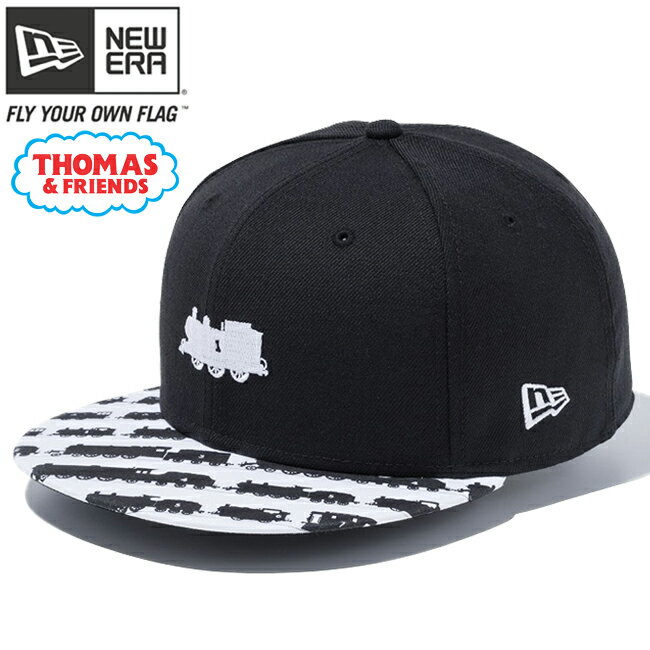 きかんしゃトーマス×ニューエラ 950 スナップバック トーマスシルエット ブラック スノーホワイト Thomas & Friends×New Era 9FIFTY Snap Back Thomas Silhouette Black White【あす楽対応_近畿】【あす楽対応_中国】【あす楽対応_四国】【あす楽対応_九州】のサムネイル