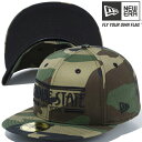 ニューエラ 5950キャップ ブラックロゴ エンパイアステート ニューヨーク ウッドランドカモ ブラック New Era 59FIFTY Cap Black L...